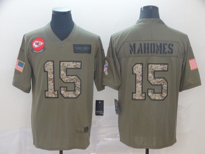 Men Kansas City Chiefs #15 Mahomes Nike 2019 Olive Camo Salute to Service Limited NFL Jerseys->kansas city chiefs->NFL Jersey
